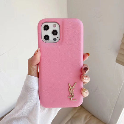 Trendy Half-covered Leather Phone Case For iPhone