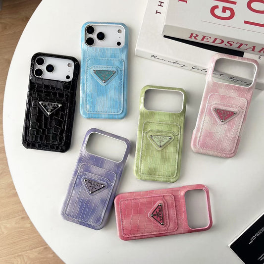 Colorful Card Holder Phone Case For iPhone