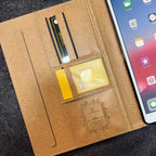 Schwarze iPad-Hülle mit frischem Design