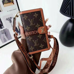 Leder Brieftasche Lanyard Handyhülle für iPhone