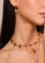 Emily Karneol Perle Sommer Goldene Ohrringe