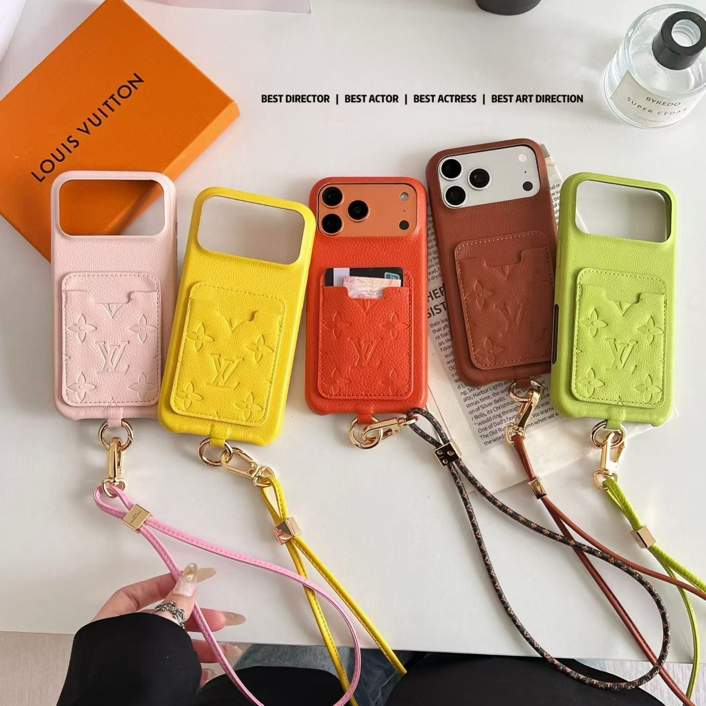 Pattern Card Holder Phone Case For iPhone