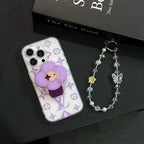 Purple Flower MagSafe Phone Case For iPhone