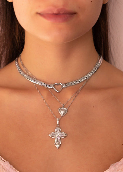 Lili Bold Love Silver Chain Necklace