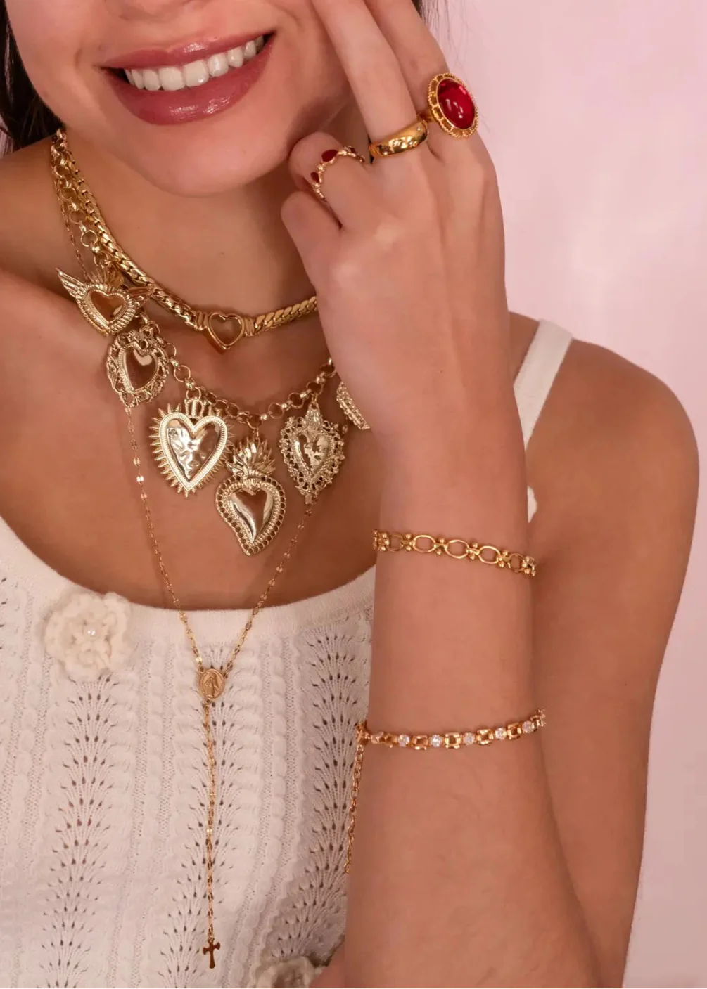 Amelie Glitzerndes Goldenes Armband - II