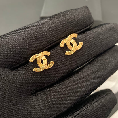 Simple Letter Sterling Silver Earrings