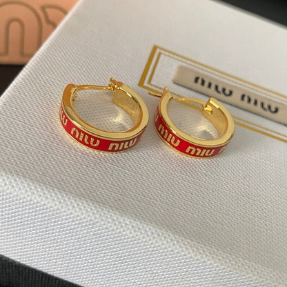 Enamel Brass Earrings
