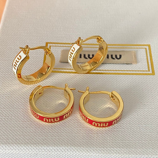Enamel Brass Earrings