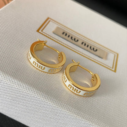 Enamel Brass Earrings