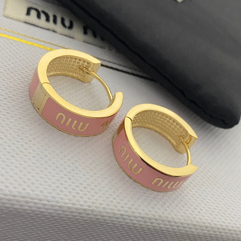 Enamel Brass Earrings
