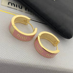 Enamel Brass Earrings
