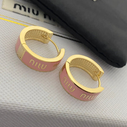 Enamel Brass Earrings