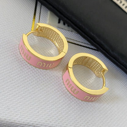 Enamel Brass Earrings