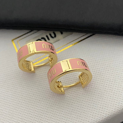 Enamel Brass Earrings