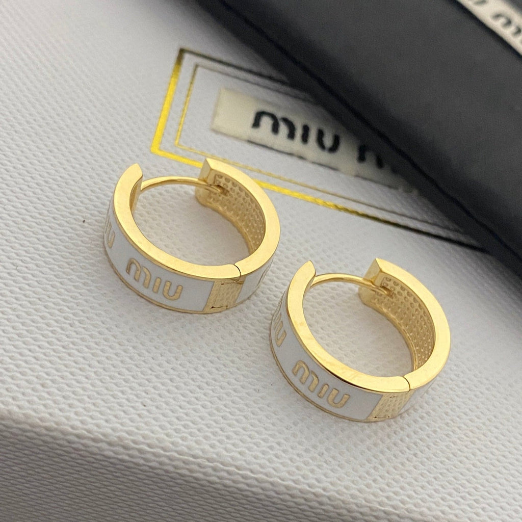 Enamel Brass Earrings
