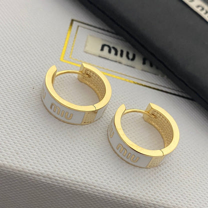 Enamel Brass Earrings