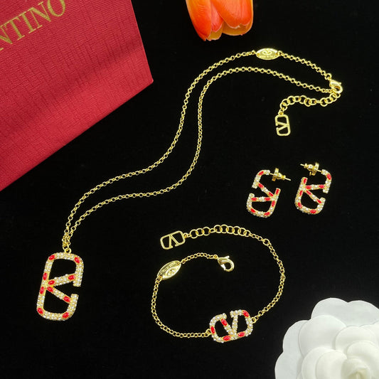 Vintage Gold Diamond Jewelry Set