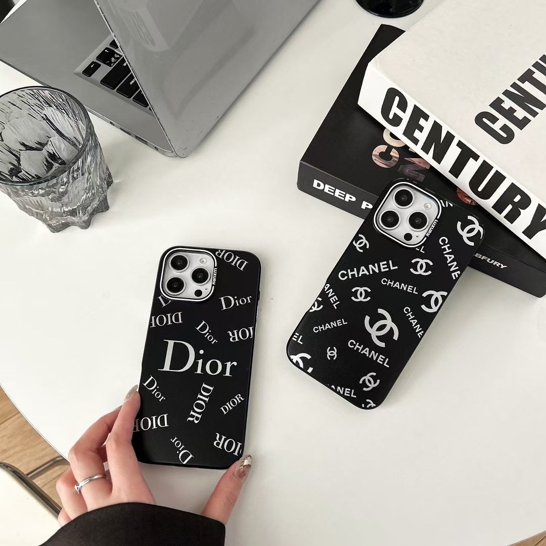 Black Embossed Phone Case For iPhone