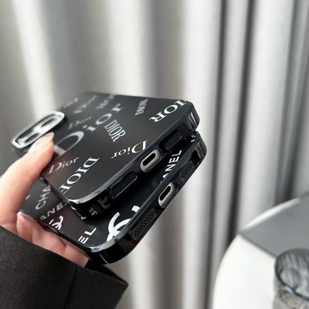 Black Embossed Phone Case For iPhone