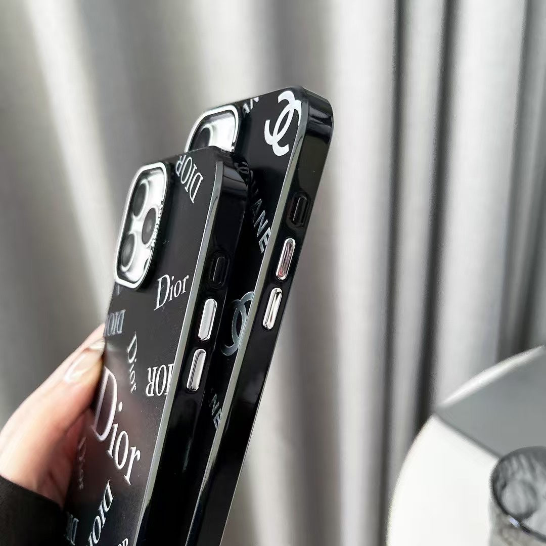 Black Embossed Phone Case For iPhone