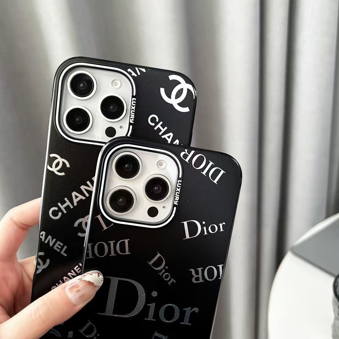 Black Embossed Phone Case For iPhone