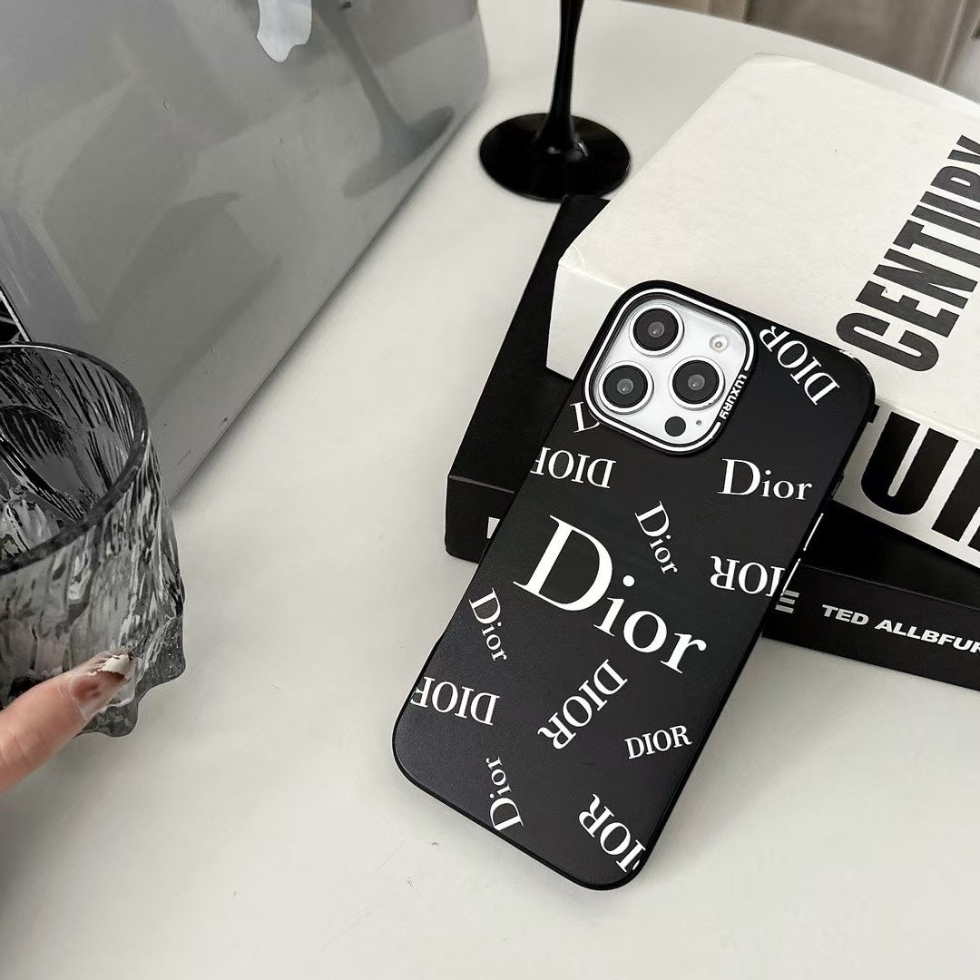 Black Embossed Phone Case For iPhone