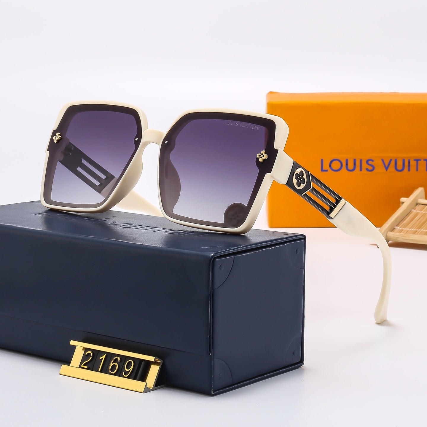 Modische Sonnenbrille mit quadratischem Rahmen