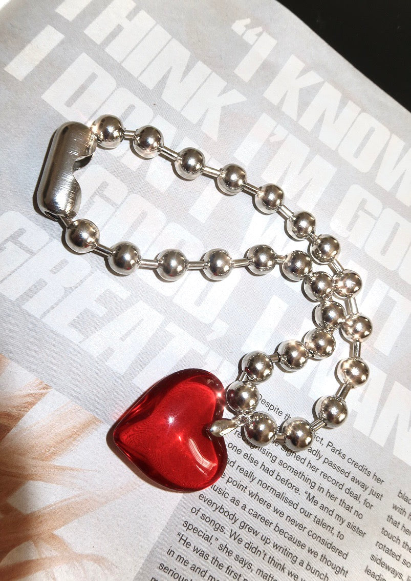 Collana con cuore rosso passione di Dora Summer