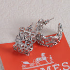 Pig Nose Openwork Earrings