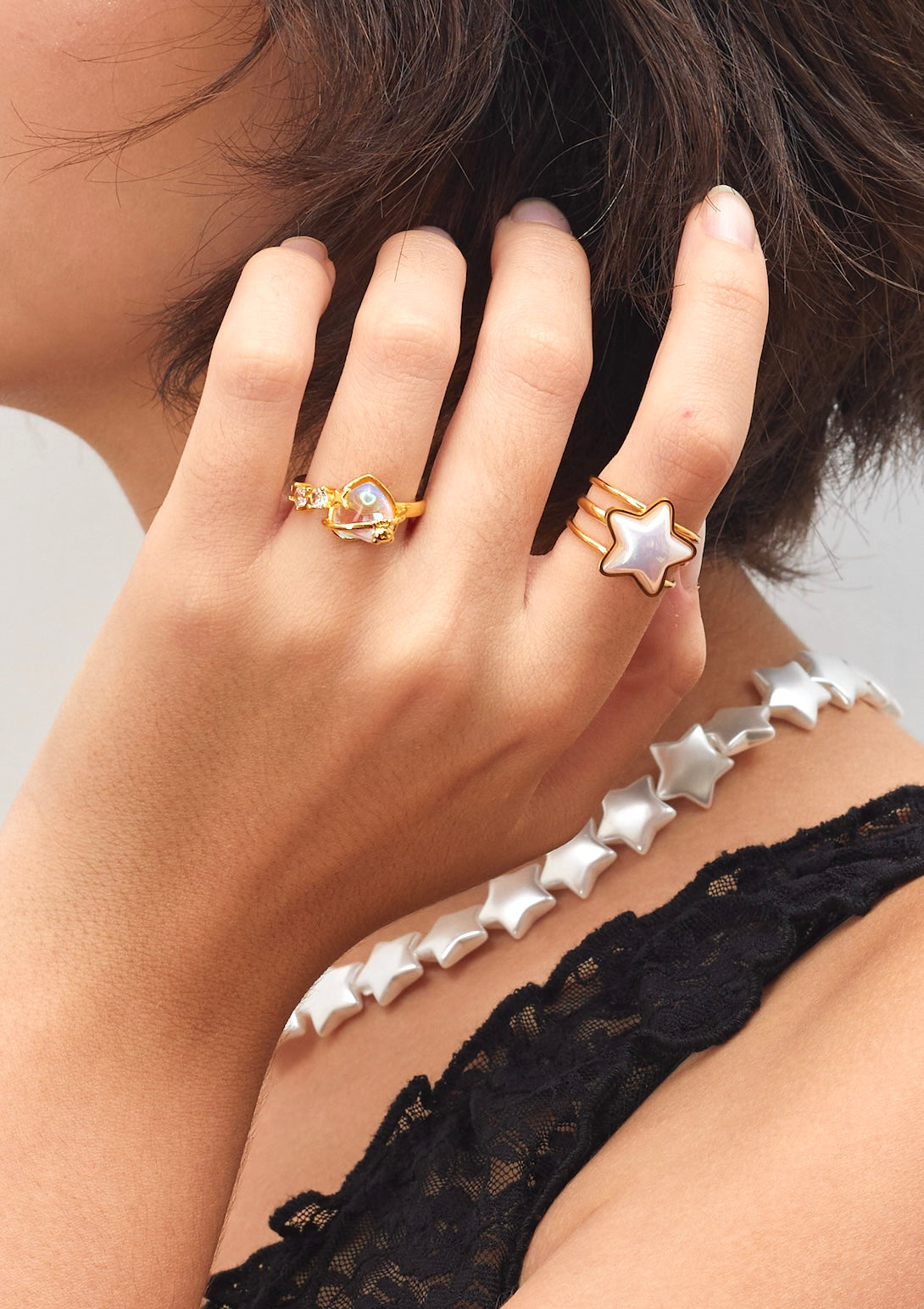 Love in Moonstone Golden Ring