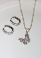 Diamant Leona Huggie Creolen Silber Ohrringe