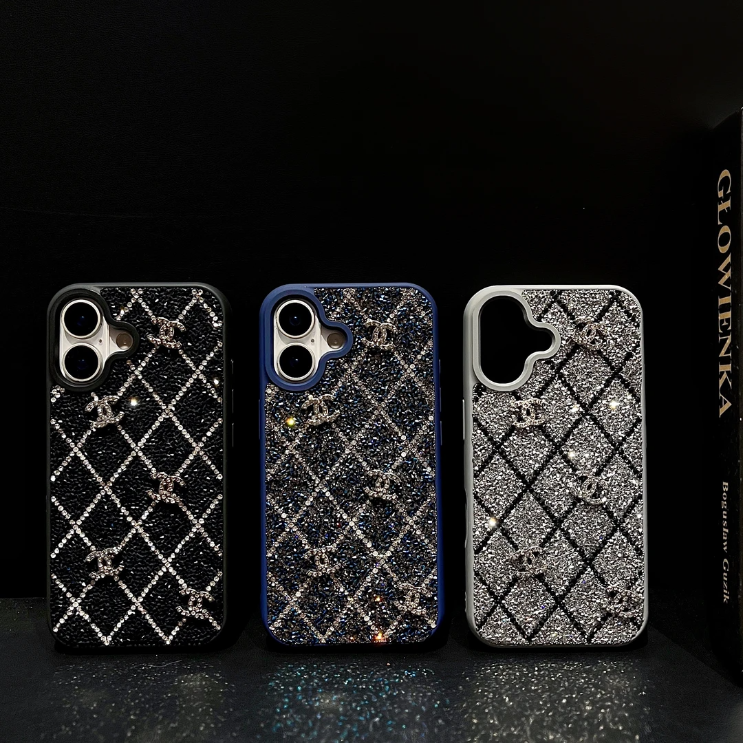 Custodia per telefono con strass e diamanti per iPhone