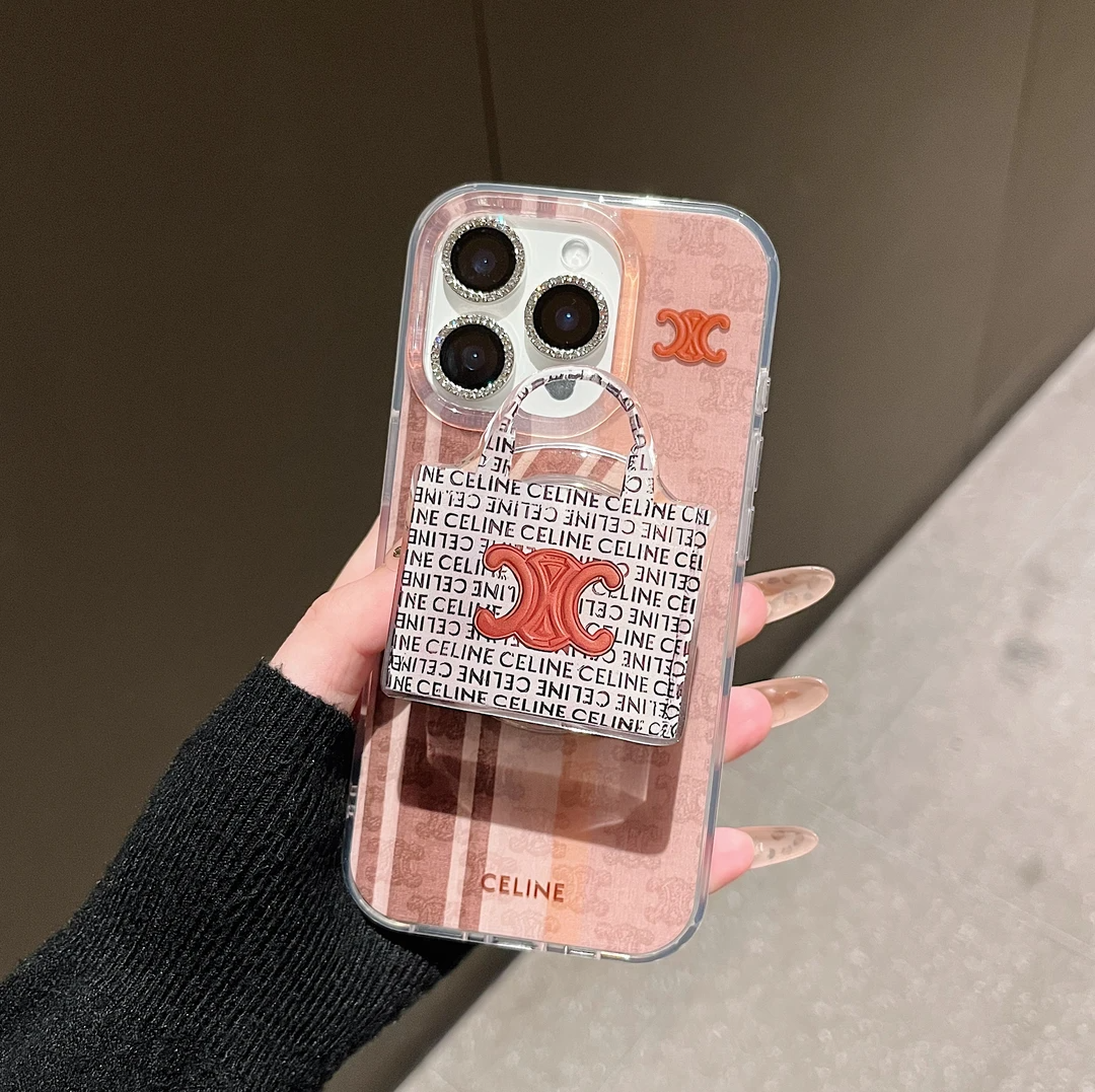 Custodia con supporto magnetico rosa per iPhone