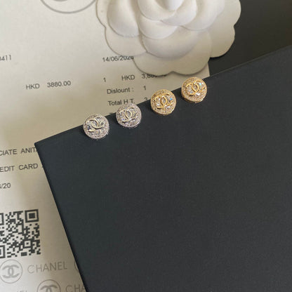 Diamond Mini Round Stud Earrings