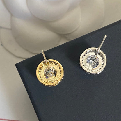 Diamond Mini Round Stud Earrings