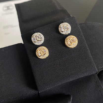 Diamond Mini Round Stud Earrings