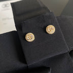 Mini orecchini rotondi con diamanti