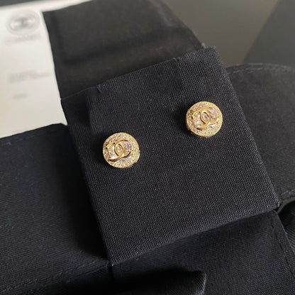 Diamond Mini Round Stud Earrings