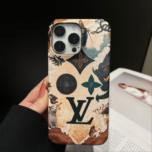 Brown Patten Design Phone Case For Samsung