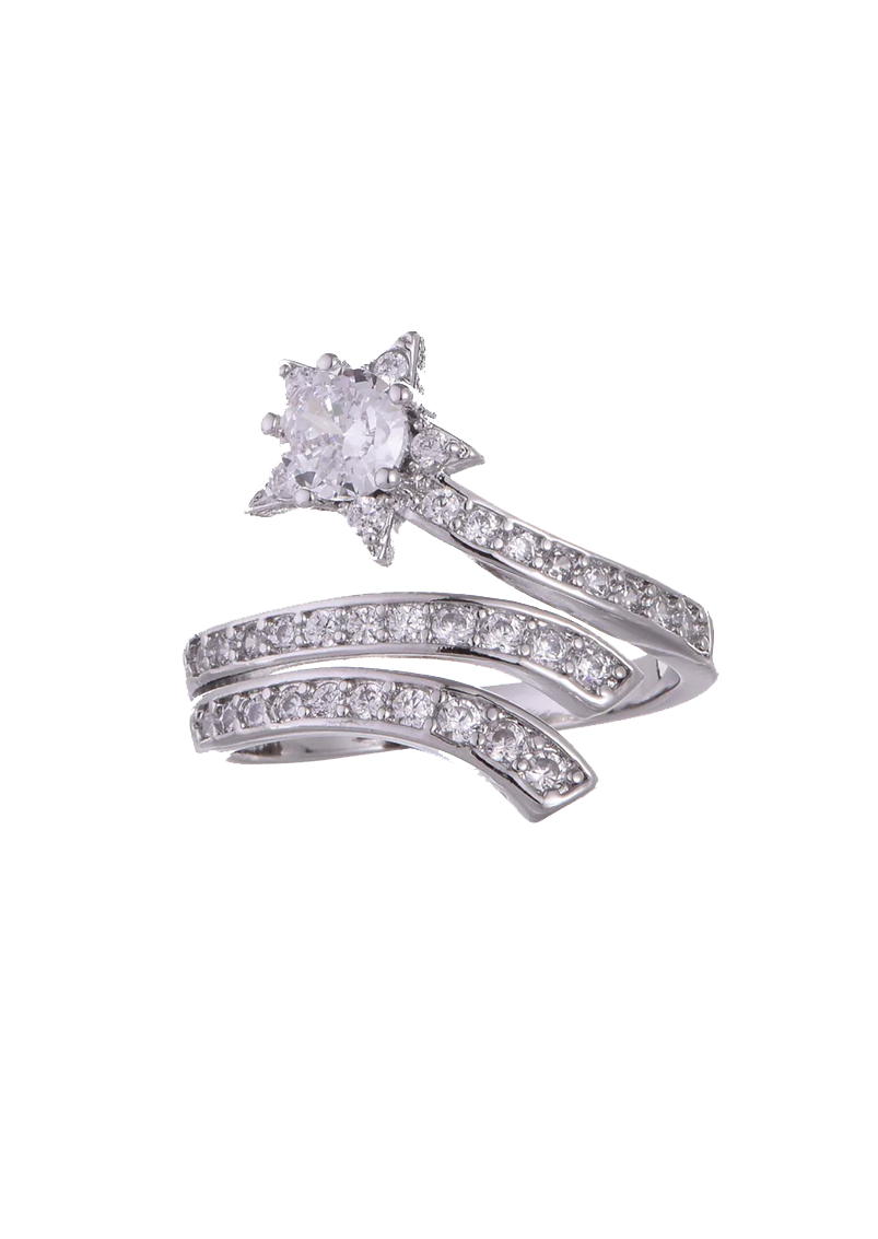 Verstellbarer Meteor-Zirkon-Ring