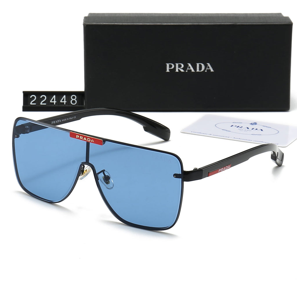 Neue Sonnenbrille mit großem Rahmen