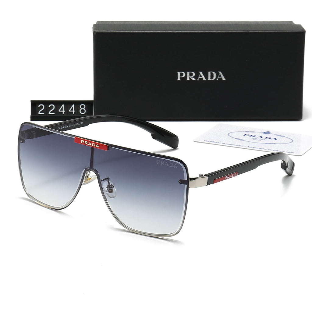 Neue Sonnenbrille mit großem Rahmen