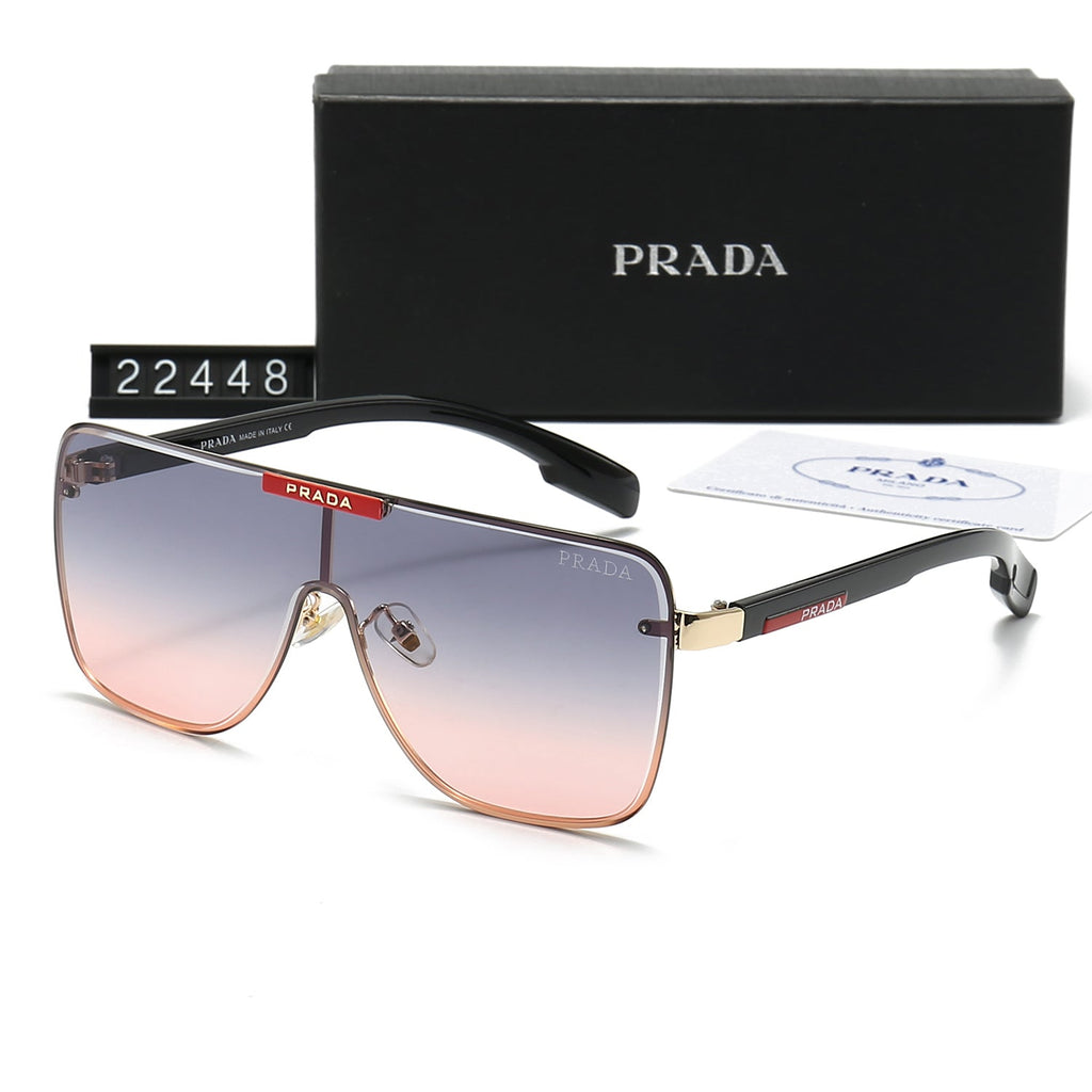 Neue Sonnenbrille mit großem Rahmen