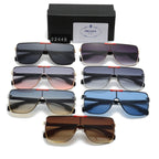 Neue Sonnenbrille mit großem Rahmen