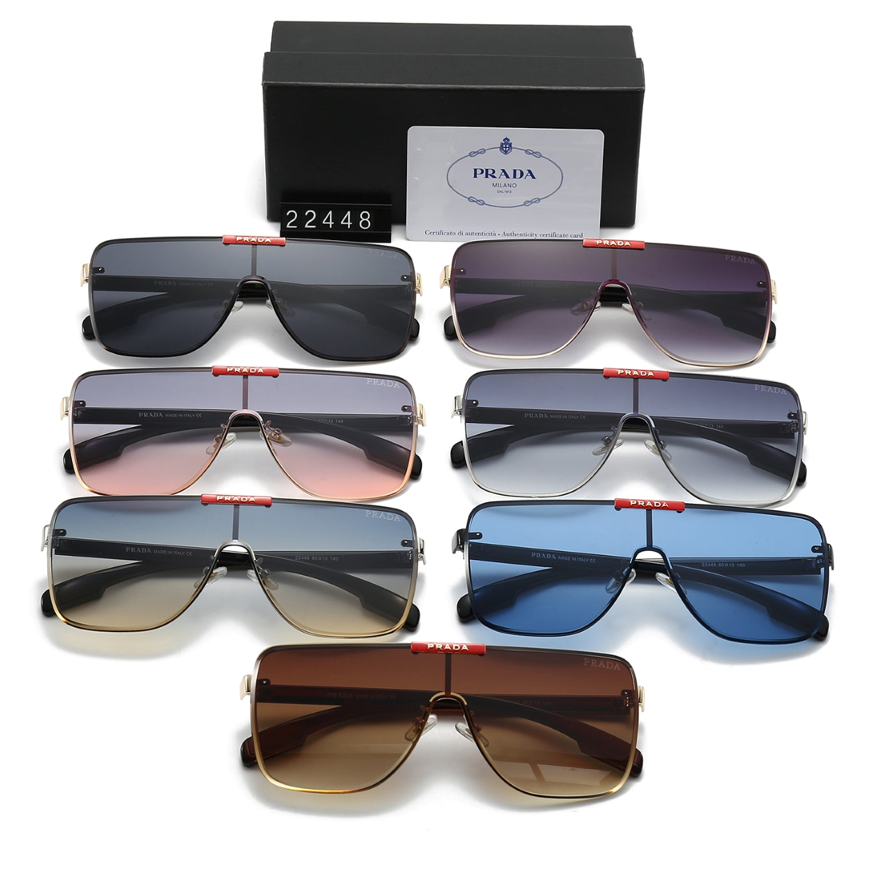 Neue Sonnenbrille mit großem Rahmen