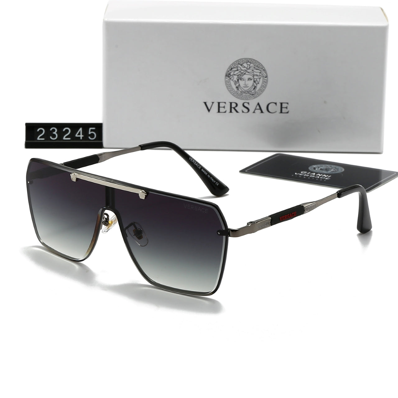 Neue Sonnenbrille mit großem Rahmen