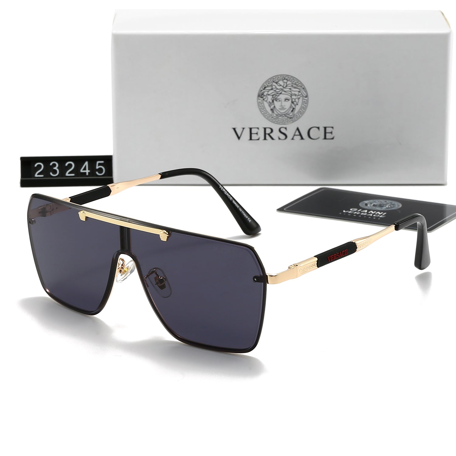 Neue Sonnenbrille mit großem Rahmen
