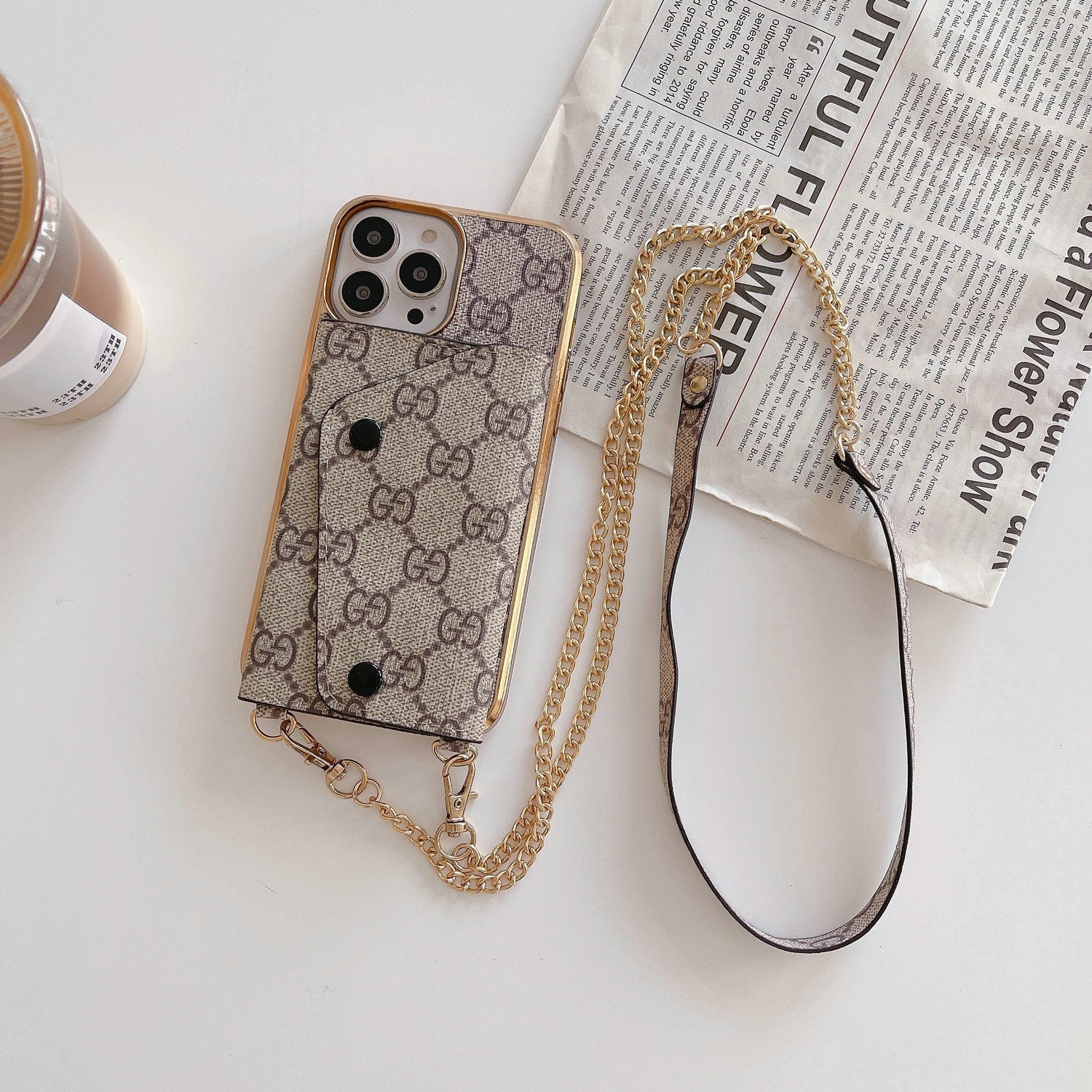Crossbody-Karten-Telefonhülle für iPhone
