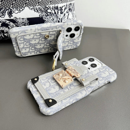 Fabric Card Holder Phone Case For iPhone