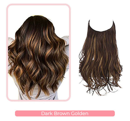 Gorgeous Wavy Halo Hair Extensions